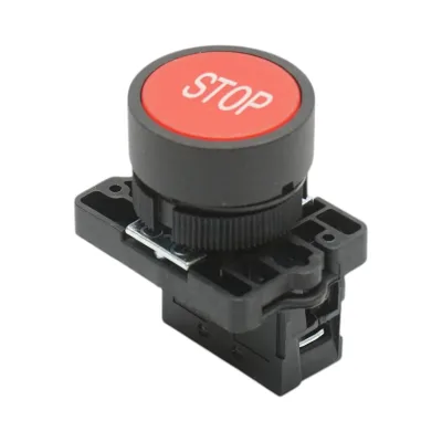 Pulsante STOP rosso con ritorno 1NC, 400V/10A, LAY5 Breckner Germany - immagine 3