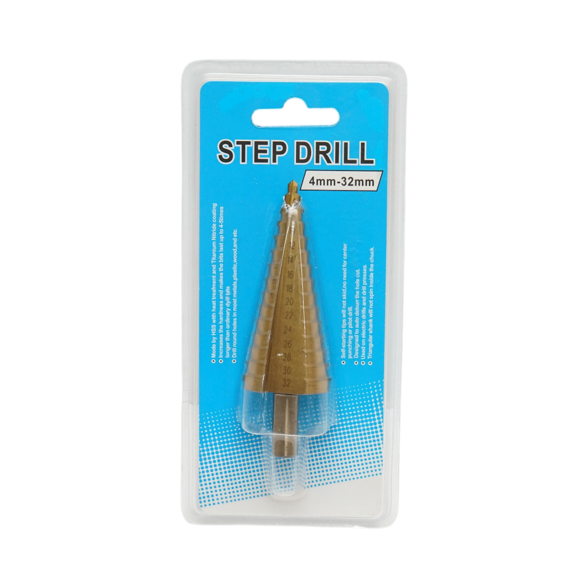 Punta conica a 15 gradini da 4-32 mm in acciaio HSS 4241 per metallo, alluminio, legno, plastica, ottone - immagine 5