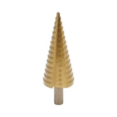 Punta conica a 15 gradini da 4-32 mm in acciaio HSS 4241 per metallo, alluminio, legno, plastica, ottone