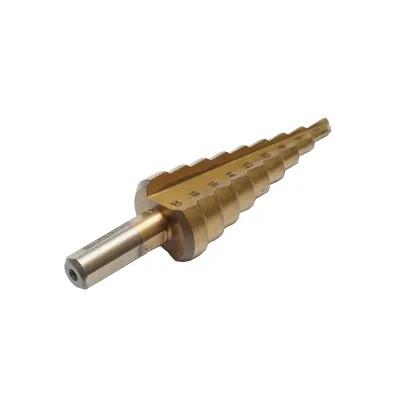 Punta conica Crownman a 9 gradini da 4 a 20 mm in acciaio HSS 4241 per metallo, alluminio, legno, plastica, ottone - immagine 3
