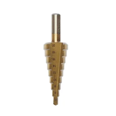 Punta conica Crownman a 9 gradini da 4 a 20 mm in acciaio HSS 4241 per metallo, alluminio, legno, plastica, ottone - immagine 4