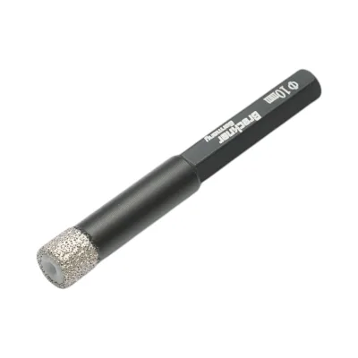 Punta da trapano diamantata 10x80mm, gambo esagonale da 1/4 per piastrelle in ceramica, marmo e granito Breckner Germany - immagine 3