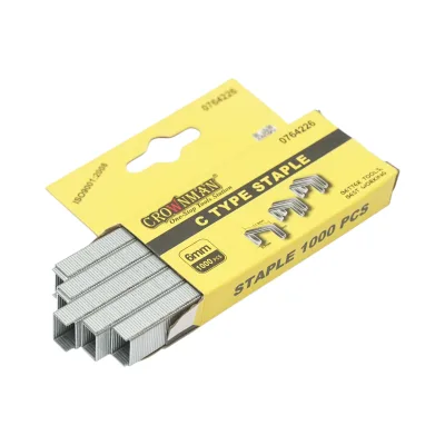 Punti metallici tipo C 0,7x11,3x6mm 1000 pezzi/set Crownman