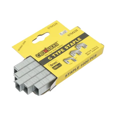 Punti metallici tipo C 0,7x11,3x8mm 1000 pezzi/set Crownman