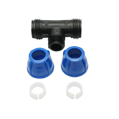 Quadrato a T di compressione con filettatura esterna maschio a 90 gradi D25x25mmx1, PN16 bar per sistemi di irrigazione. - immagine 4