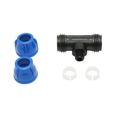 Quadrato a T di compressione con filettatura esterna maschio a 90 gradi D25x25mmx1/2, PN16 bar per sistemi di irrigazione. - immagine 4