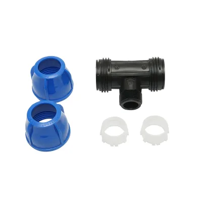 Quadrato a T di compressione con filettatura esterna maschio a 90 gradi D32x32mmx1, PN16 bar per sistemi di irrigazione - immagine 4