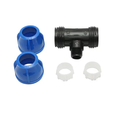 Quadrato a T di compressione con filettatura esterna maschio a 90 gradi D32x32mmx3/4, PN16 bar per sistemi di irrigazione. - immagine 4