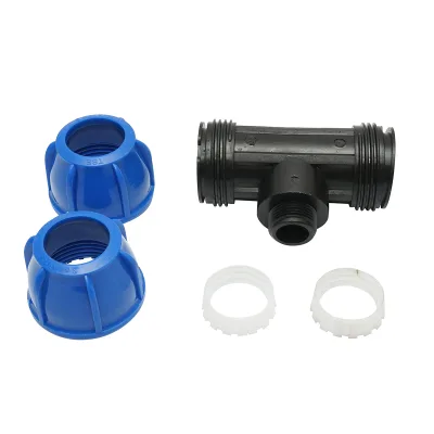 Quadrato a T di compressione con filettatura esterna maschio a 90 gradi D40x40mmx1, PN16 bar per sistemi di irrigazione - immagine 4
