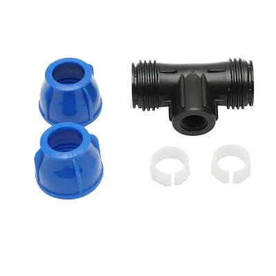 Quadrato a T di compressione con filettatura interna femmina a 90 gradi D25x25mmx1/2, PN16 bar per sistemi di irrigazione - immagine 4