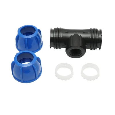 Quadrato a T di compressione con filettatura interna femmina a 90 gradi D25x25mmx1/2, PN16 bar per sistemi di irrigazione - immagine 4