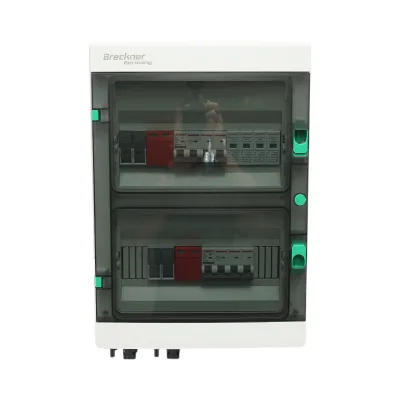 Quadro con fusibile di protezione da 380 V per impianti fotovoltaici DC/AC da 5-10 KW con 2 stringhe - immagine 2