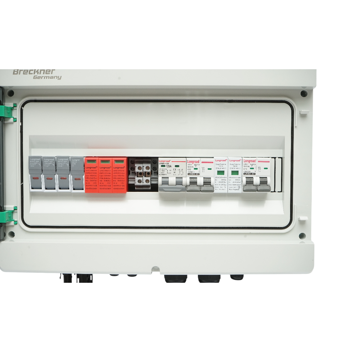 Quadro di protezione DC/AC equipaggiato per sistemi fotovoltaici da 3–5 kW, con protezione per batterie da 125 Ah, per inverter ON/OFF Grid prosumer. - immagine 6