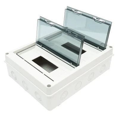 Quadro elettrico da parete, 2 file, 24 moduli, IP65, 420x295x130mm - immagine 5