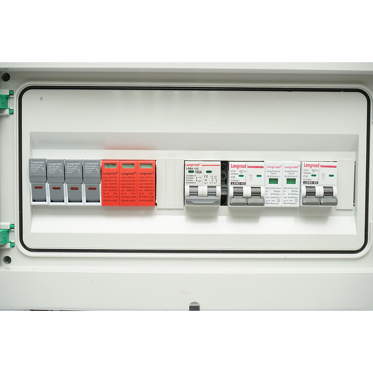 Quadro fusibili equipaggiato DC/AC 3–5 kW con protezione batterie 100 Ah per inverter ON/OFF Grid prosumer Breckner Germany - immagine 3