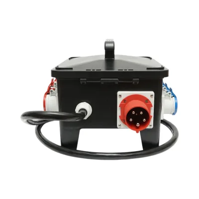 Quadro prese per cantiere portatile, 2 × 415V / 16A, 2 × 415V / 32A, 4 × 250V / 16A, dimensioni 370 × 340 × 330 mm, grado di protezione IP44 / IP54. Breckner Germany - immagine 5