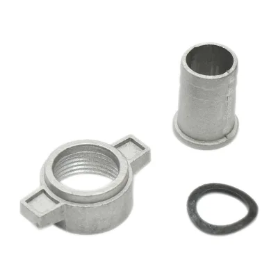 Raccordo  da 1 pollice con dado e guarnizione in alluminio per tubo di irrigazione acqua, antincendio, con filettatura interna - immagine 3