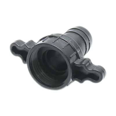 Raccordo  da 1 pollice con dado e guarnizione in PVC per tubo di irrigazione acqua con filettatura interna - immagine 2