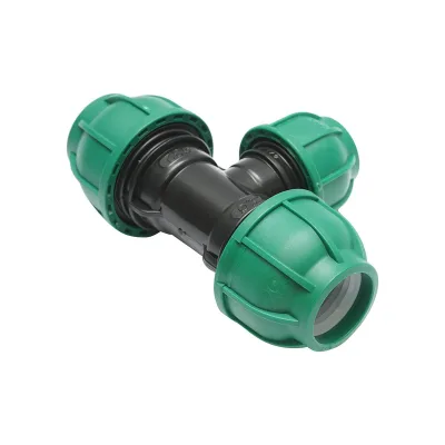 Raccordo a Compressione a "T" 32mm X 25mm X 32mm per sistemi irrigazione Raccordo/Manicotto/Connettore Giunto a T per tubo irigazione - immagine 3