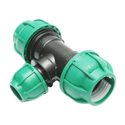 Raccordo a Compressione a "T" 40mm X 25mm X 40mm per sistemi irrigazione Raccordo/Manicotto/Connettore Giunto a T per tubo irigazione - immagine 2