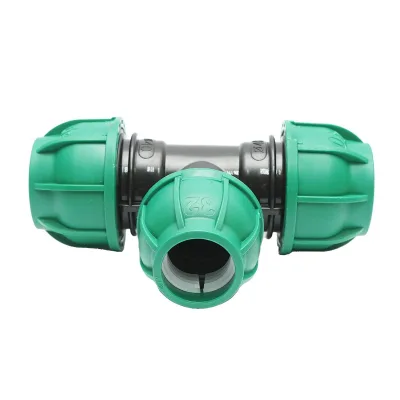 Raccordo a Compressione a "T" 40mm X 32mm X 40mm per sistemi irrigazione Raccordo/Manicotto/Connettore Giunto a T per tubo irigazione - immagine 2