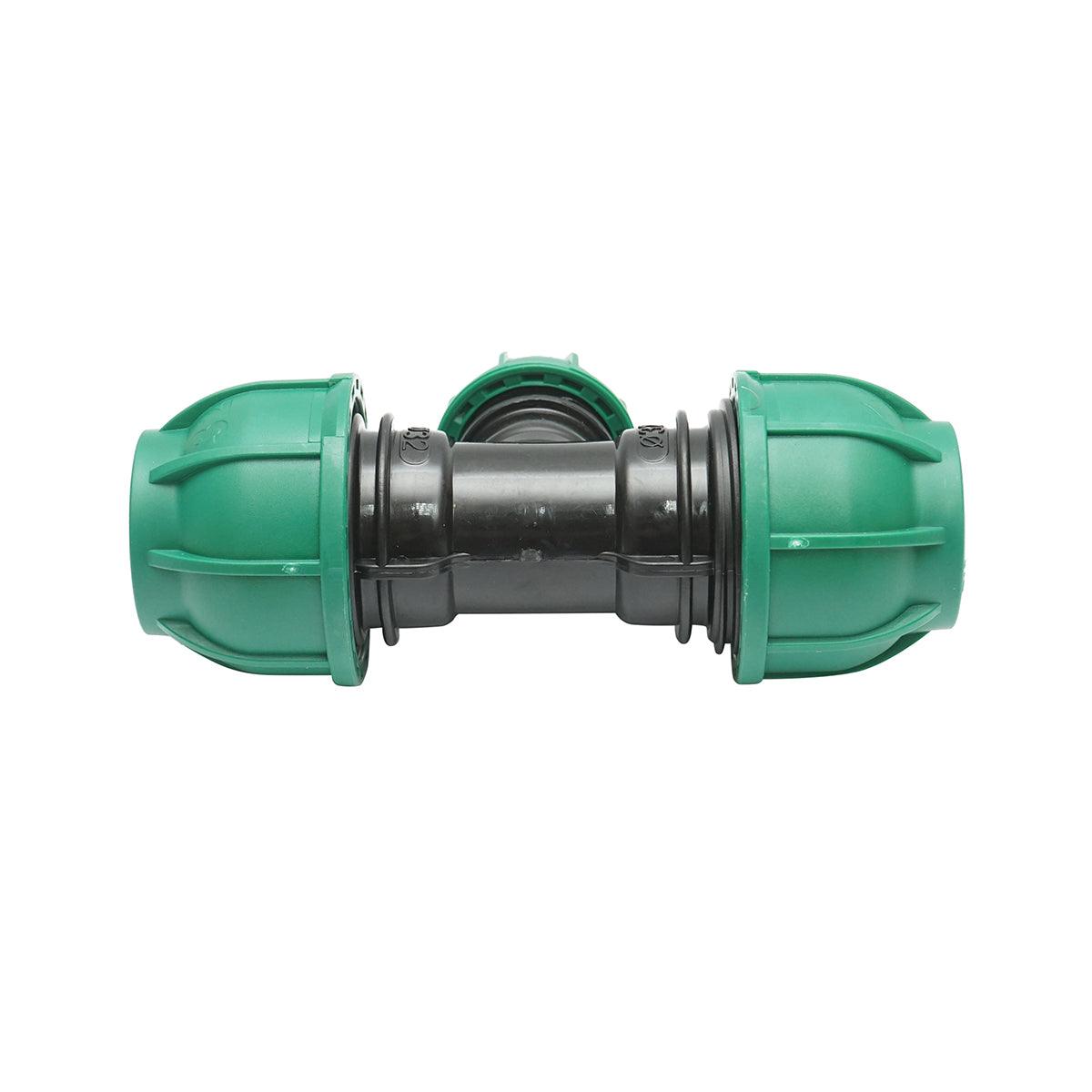 Raccordo a Compressione a "T" PN16-32mm X 20mm X 32mm per sistemi irrigazione Raccordo/Manicotto/Connettore Giunto a T per tubo irigazione - immagine 4