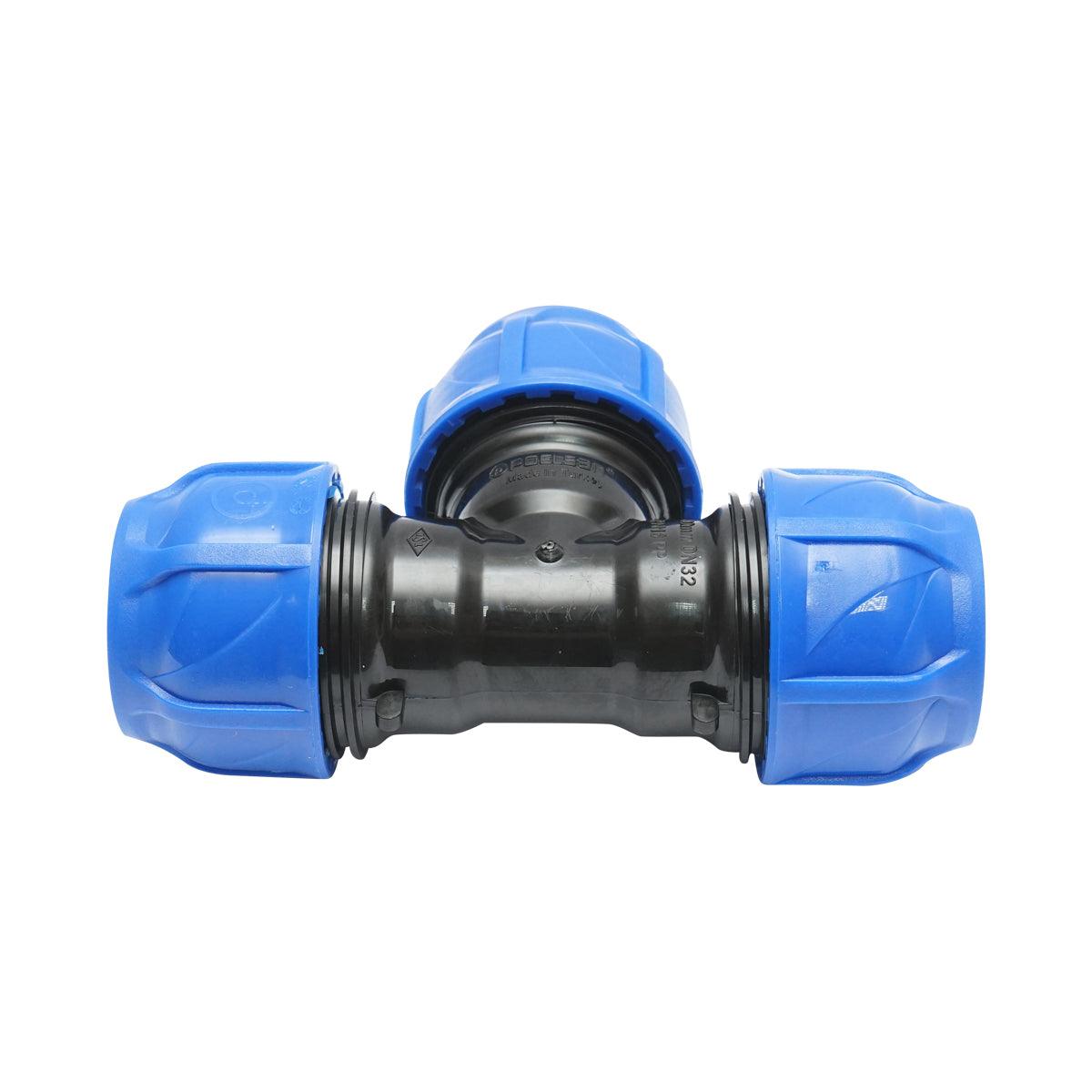 Raccordo a Compressione a "T" PN16-40X40X40mm per sistemi irrigazione Raccordo/Manicotto/Connettore a T per tubo irigazione - immagine 4