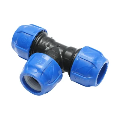 Raccordo a Compressione a "T" PN16-40X40X40mm per sistemi irrigazione Raccordo/Manicotto/Connettore a T per tubo irigazione - immagine 3