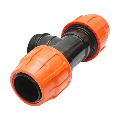 Raccordo a Compressione a "T" PN6-3" X 3" X 3" per sistemi irrigazione Raccordo/Manicotto/Connettore Giunto a T per tubo irigazione - immagine 3