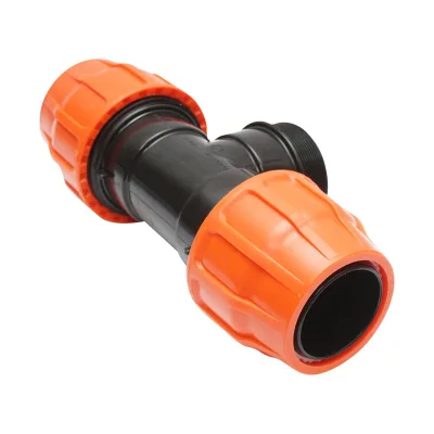 Raccordo a Compressione a "T" PN6-3" X 3" X 3" per sistemi irrigazione Raccordo/Manicotto/Connettore Giunto a T per tubo irigazione - immagine 4