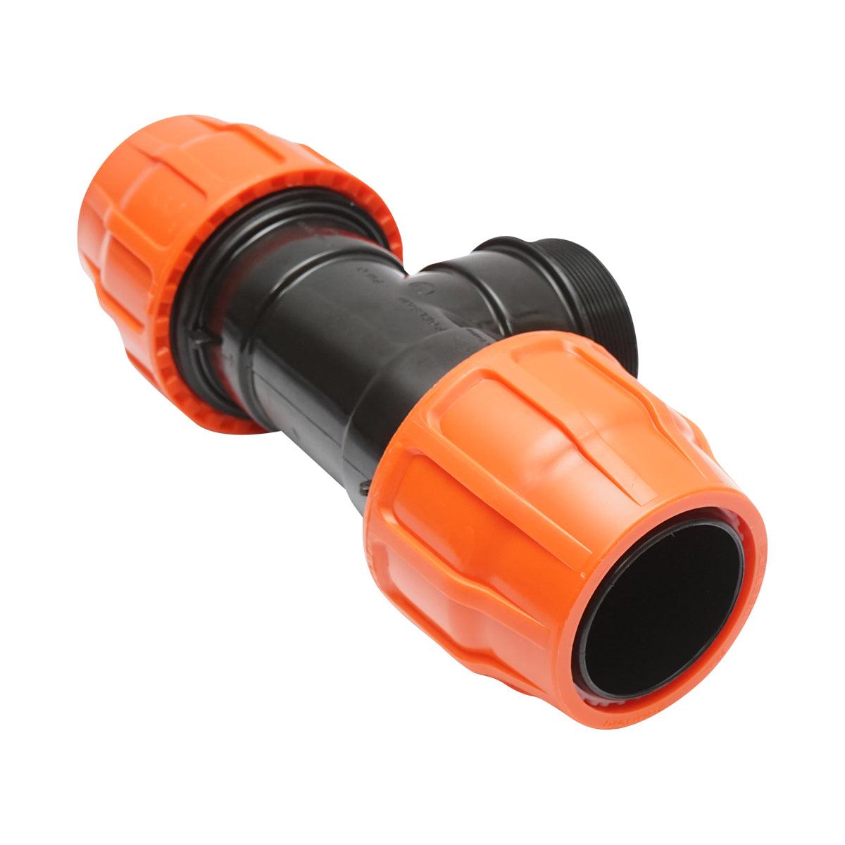Raccordo a Compressione a "T" PN6-3" X 3" X 3" per sistemi irrigazione Raccordo/Manicotto/Connettore Giunto a T per tubo irigazione - immagine 4