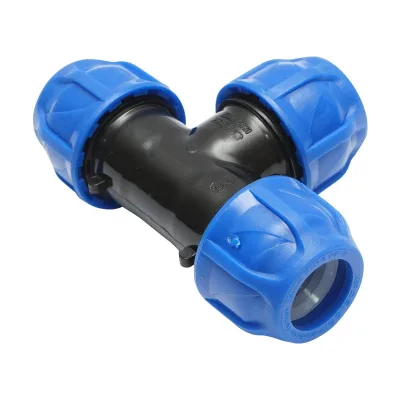 Raccordo a Compressione a T PN16-25X25X25mm per sistemi irrigazione Raccordo/Manicotto/Connettore a T per tubo irigazione - immagine 4