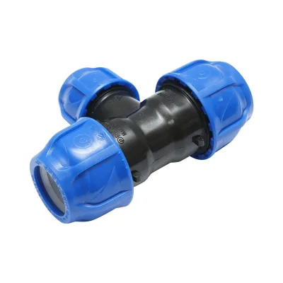 Raccordo a Compressione a T PN16-32X25X32mm per sistemi irrigazione Raccordo/Manicotto/Connettore a T per tubo irigazione - immagine 3