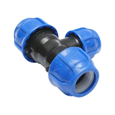 Raccordo a Compressione a T PN16-32X25X32mm per sistemi irrigazione Raccordo/Manicotto/Connettore a T per tubo irigazione - immagine 4