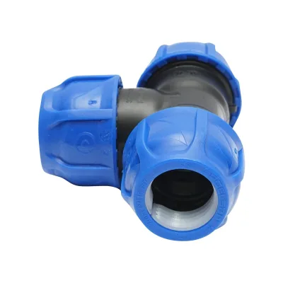 Raccordo a T a compressione 32x32x32mm max 16bar Raccordo Tubi PEHD - immagine 3