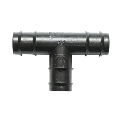 Raccordo a T con attacco uguale per tubo di irrigazione a goccia, 25x25x25 mm, per sistemi di irrigazione.