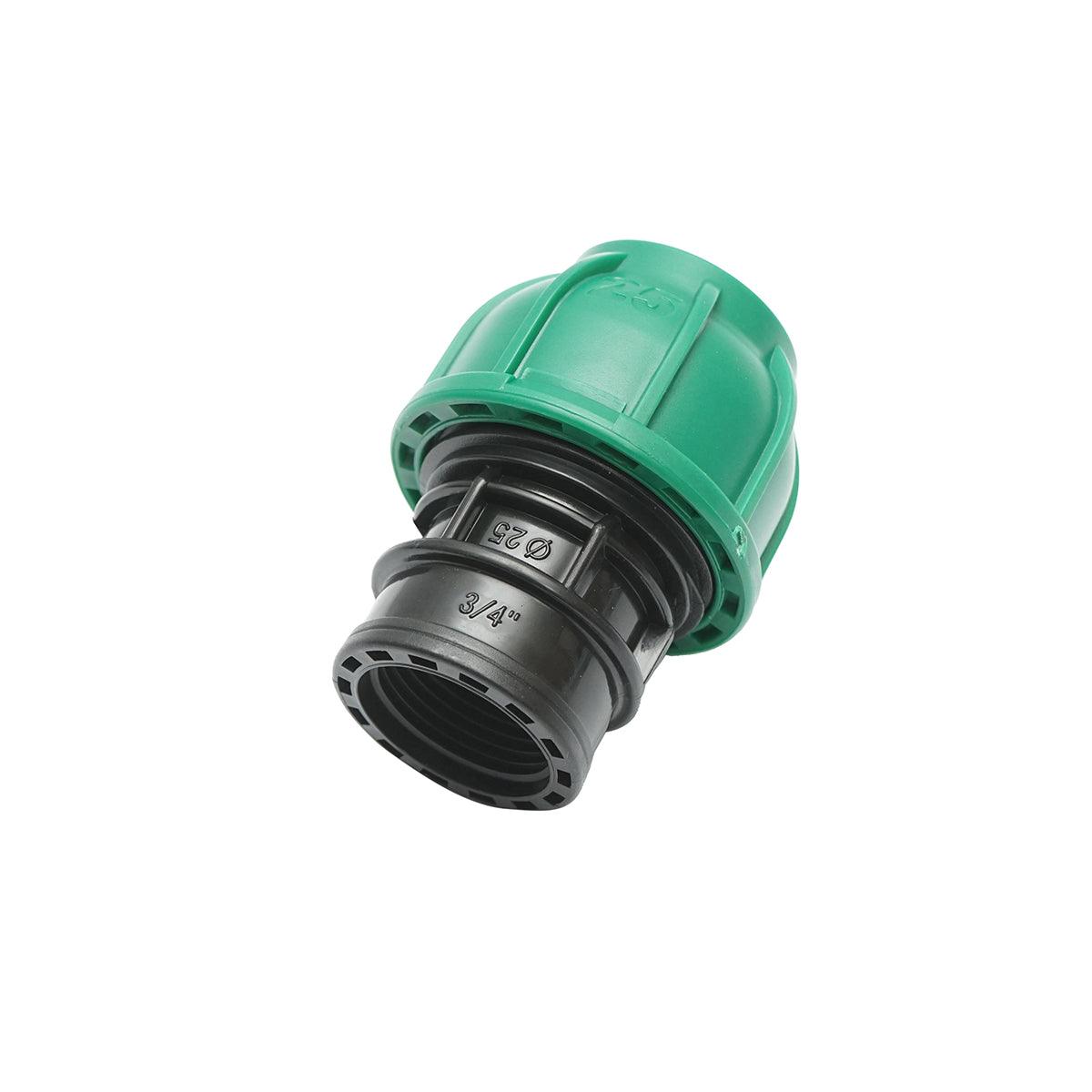 Raccordo Femmina a compressione 25mm X 3/4", per sistemi di irrigazione Manicotto Raccordo Tubi Raccordo di giunzione a compressione 25mm X 3/4" per sistemi di irrigazione - immagine 2
