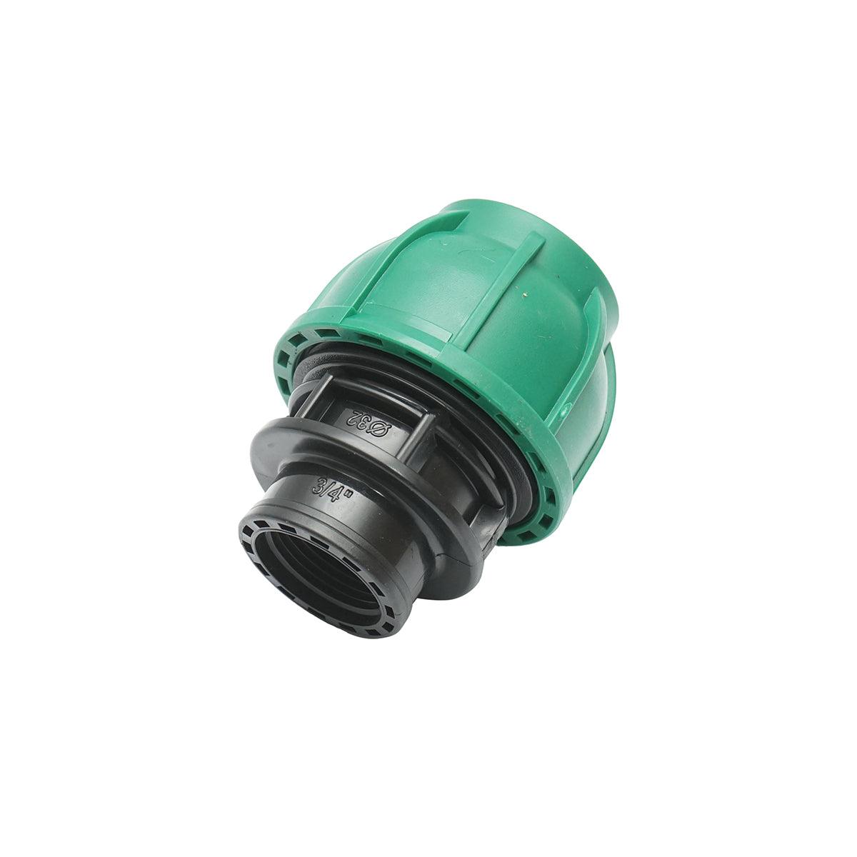 Raccordo Femmina a compressione 32mm X 3/4", per sistemi di irrigazione Manicotto Raccordo Tubi Raccordo di giunzione a compressione 32mm X 3/4" per sistemi di irrigazione - immagine 2