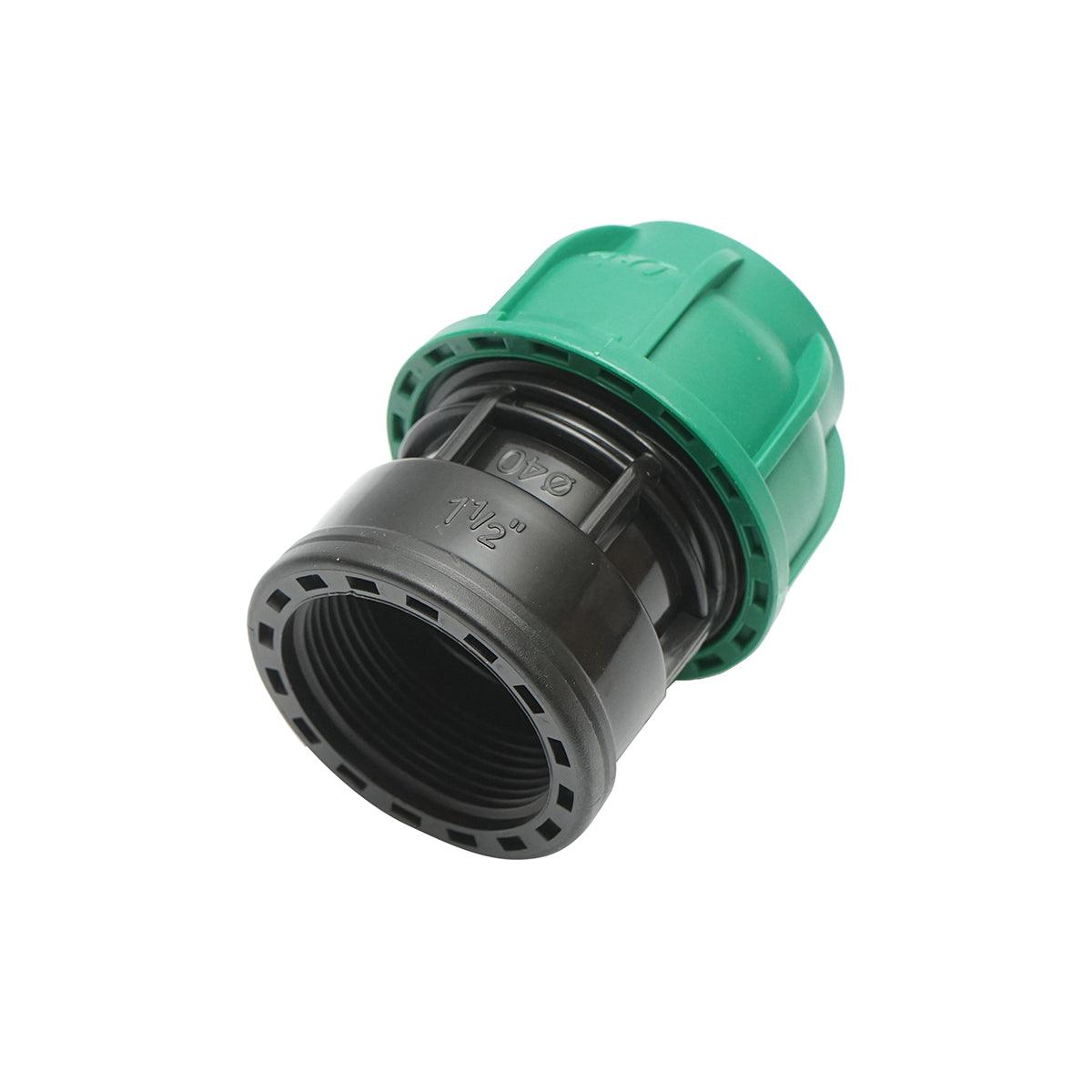 Raccordo Femmina a compressione 40mm X 6/4", per sistemi di irrigazione Manicotto Raccordo Tubi Raccordo di giunzione a compressione 40mm X 6/4" per sistemi di irrigazione - immagine 2