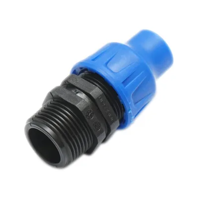Raccordo Maschio a compressione 16mmx3/4", PN16 per sistemi di irrigazione Raccordo di giunzione a compressione 16mmx3/4 pollice, PN16 per sistemi di irrigazione - immagine 3