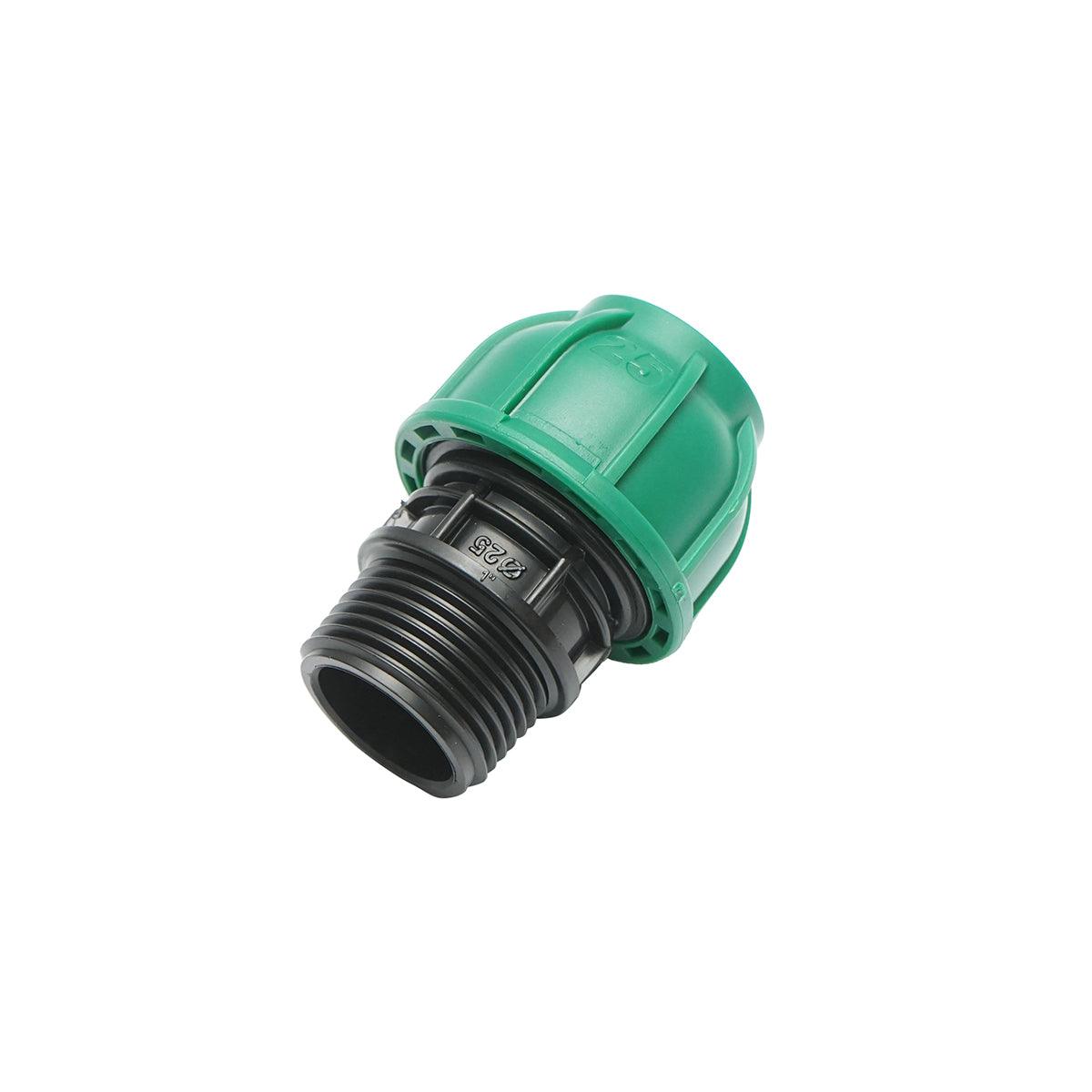 Raccordo Maschio a compressione 25mm X 1", per sistemi di irrigazione Manicotto Raccordo Tubi Raccordo di giunzione a compressione 25mm X 1" per sistemi di irrigazione - immagine 2