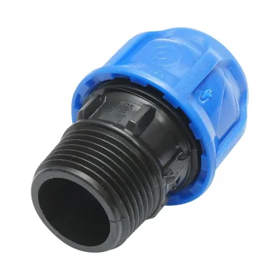 Raccordo Maschio a compressione 25mm X 1", PN16 per sistemi di irrigazione Manicotto Raccordo Tubi Raccordo di giunzione a compressione 25mm X 1pollice, PN16 per sistemi di irrigazione - immagine 3