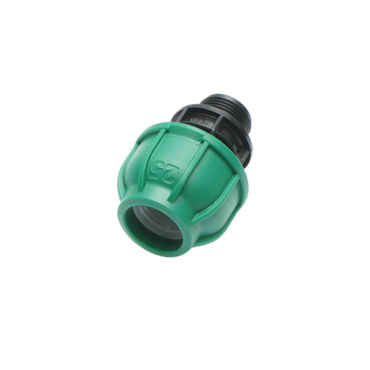 Raccordo Maschio a compressione 25mm X 3/4", per sistemi di irrigazione Manicotto Raccordo Tubi Raccordo di giunzione a compressione 25mm X 3/4" per sistemi di irrigazione - immagine 3
