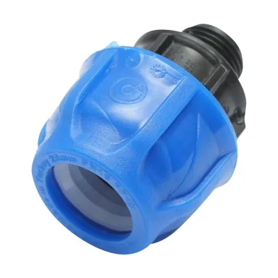 Raccordo Maschio a compressione 25mmx1/2", PN16 per sistemi di irrigazione Manicotto Raccordo Tubi Raccordo di giunzione a compressione 25mmx1/2 pollice, PN16 per sistemi di irrigazione - immagine 4