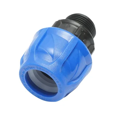 Raccordo Maschio a compressione 25mmx3/4", PN16 per sistemi di irrigazione Manicotto Raccordo Tubi Raccordo di giunzione a compressione 25mmx3/4 pollice, PN16 per sistemi di irrigazione - immagine 2
