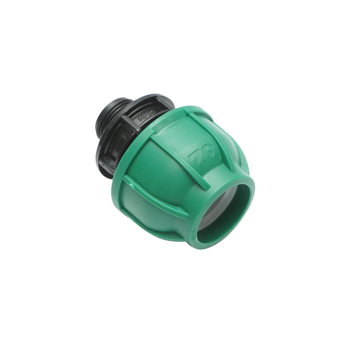Raccordo Maschio a compressione 32mm X 3/4", per sistemi di irrigazione Manicotto Raccordo Tubi Raccordo di giunzione a compressione 32mm X 3/4" per sistemi di irrigazione - immagine 3