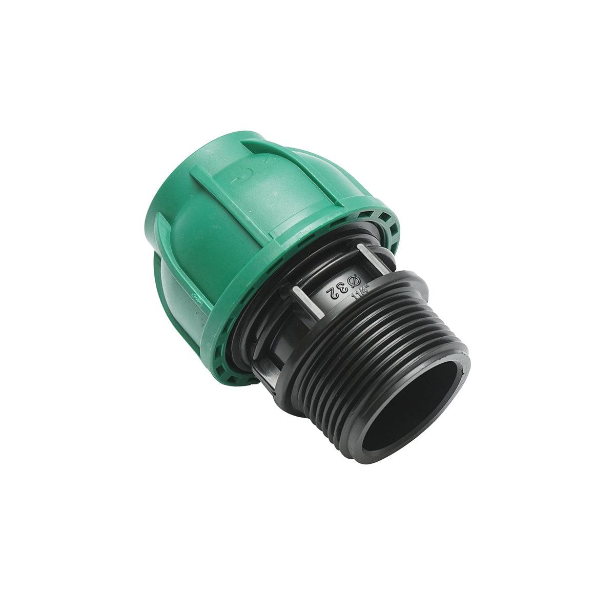 Raccordo Maschio a compressione 32mm X 5/4", per sistemi di irrigazione Manicotto Raccordo Tubi Raccordo di giunzione a compressione 32mm X 5/4" per sistemi di irrigazione - immagine 3