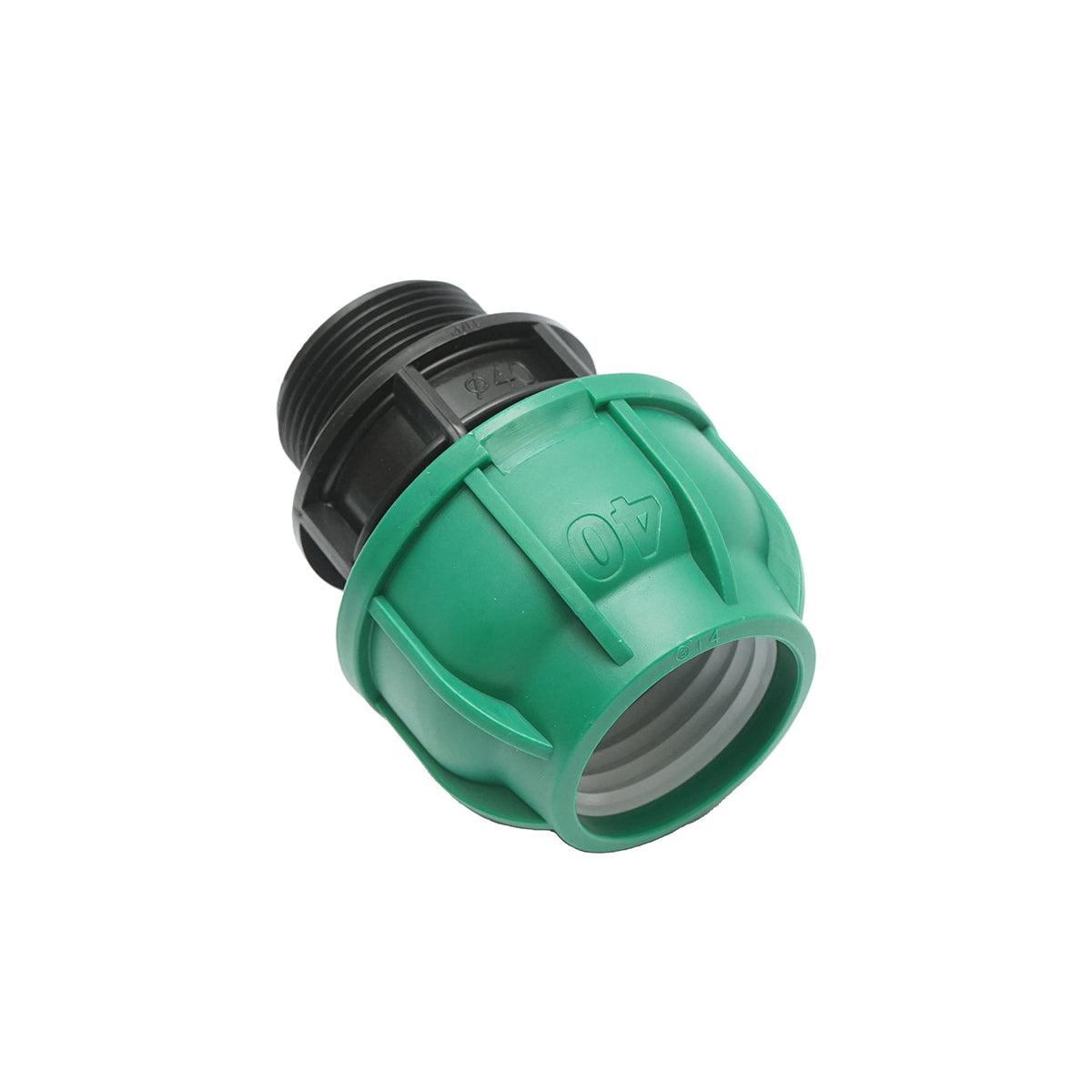 Raccordo Maschio a compressione 40mm X 5/4", per sistemi di irrigazione Manicotto Raccordo Tubi Raccordo di giunzione a compressione 40mm X 5/4" per sistemi di irrigazione - immagine 3