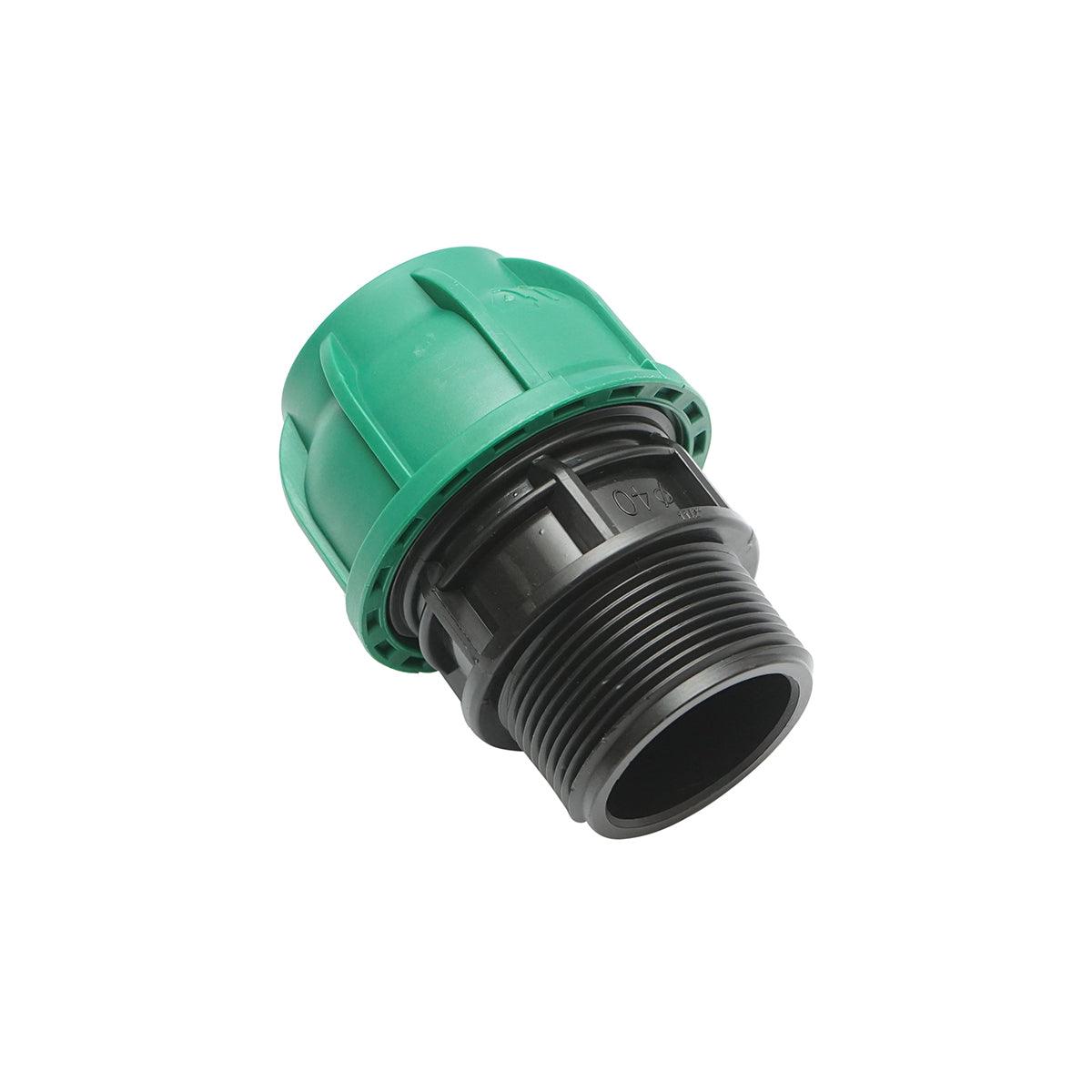 Raccordo Maschio a compressione 40mm X 6/4", per sistemi di irrigazione Manicotto Raccordo Tubi Raccordo di giunzione a compressione 40mm X 6/4" per sistemi di irrigazione - immagine 3