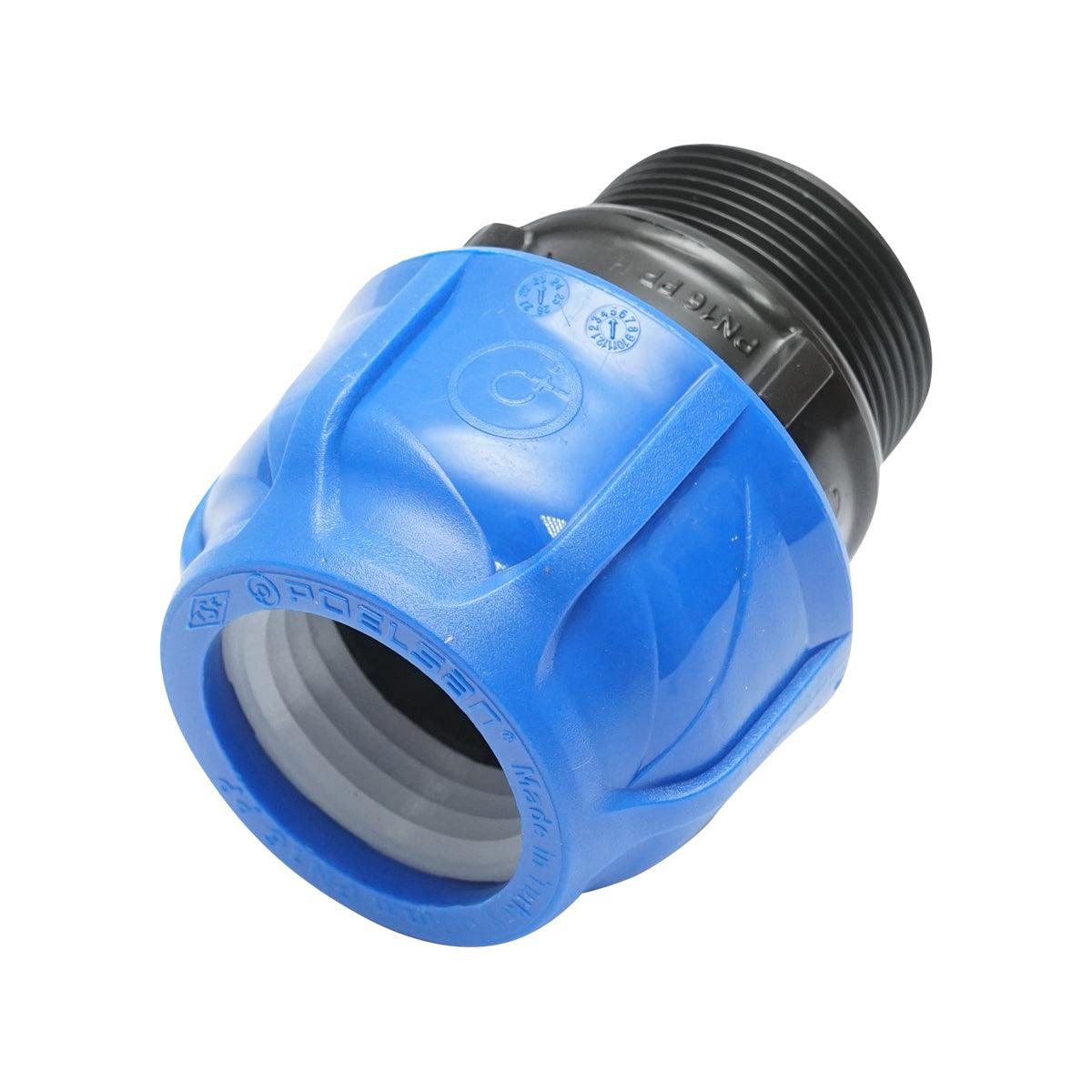 Raccordo Maschio a compressione PN16, 40mm X 1-1/2", per sistemi di irrigazione Manicotto Raccordo Tubi Raccordo di giunzione a compressione PN16, 40mm X 1-1/2" per sistemi di irrigazione - immagine 3